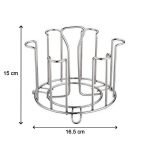 2741 SS Round Glass Stand used for holding sensitive glasses and all present in all kinds of kitchens of official and household places etc.