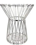 3040 Multipurpose Fruit Basket Stainless Steel Wire Bowl Foldable Basket for Vegetable / Fruits / Dining