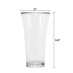 0630 Stylish look Plastic Juicy Glass, Transparent Glasses Set 300ml (6pcs)