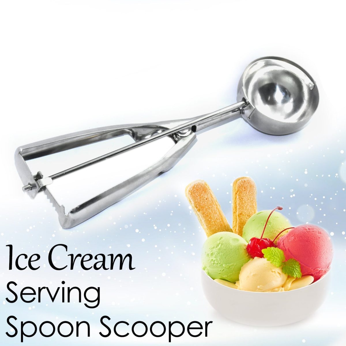 2523 Ice Cream Serving Spoon Scooper (Stainless Steel)