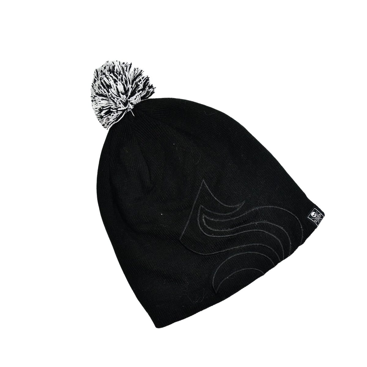 6341 Men's and Women's Skull Slouchy Winter Woolen Knitted Black Inside Fur Beanie Cap.