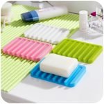 0810 Silicone Soap Holder Soap Dish Stand Saver Tray Case for Shower