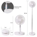 7206 TELESCOPIC ELECTRIC DESKTOP FAN, HEIGHT ADJUSTABLE, FOLDABLE & PORTABLE FOR TRAVEL/CARRY | SILENT TABLE TOP PERSONAL FAN FOR BEDSIDE, OFFICE TABLE