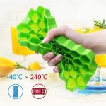 7161 Flexible Silicone Honeycomb Design 37 cavity Ice Cube Moulds Trays Small Cubes For Whiskey Tray For Fridge (Multicolor)