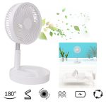 7206 TELESCOPIC ELECTRIC DESKTOP FAN, HEIGHT ADJUSTABLE, FOLDABLE & PORTABLE FOR TRAVEL/CARRY | SILENT TABLE TOP PERSONAL FAN FOR BEDSIDE, OFFICE TABLE