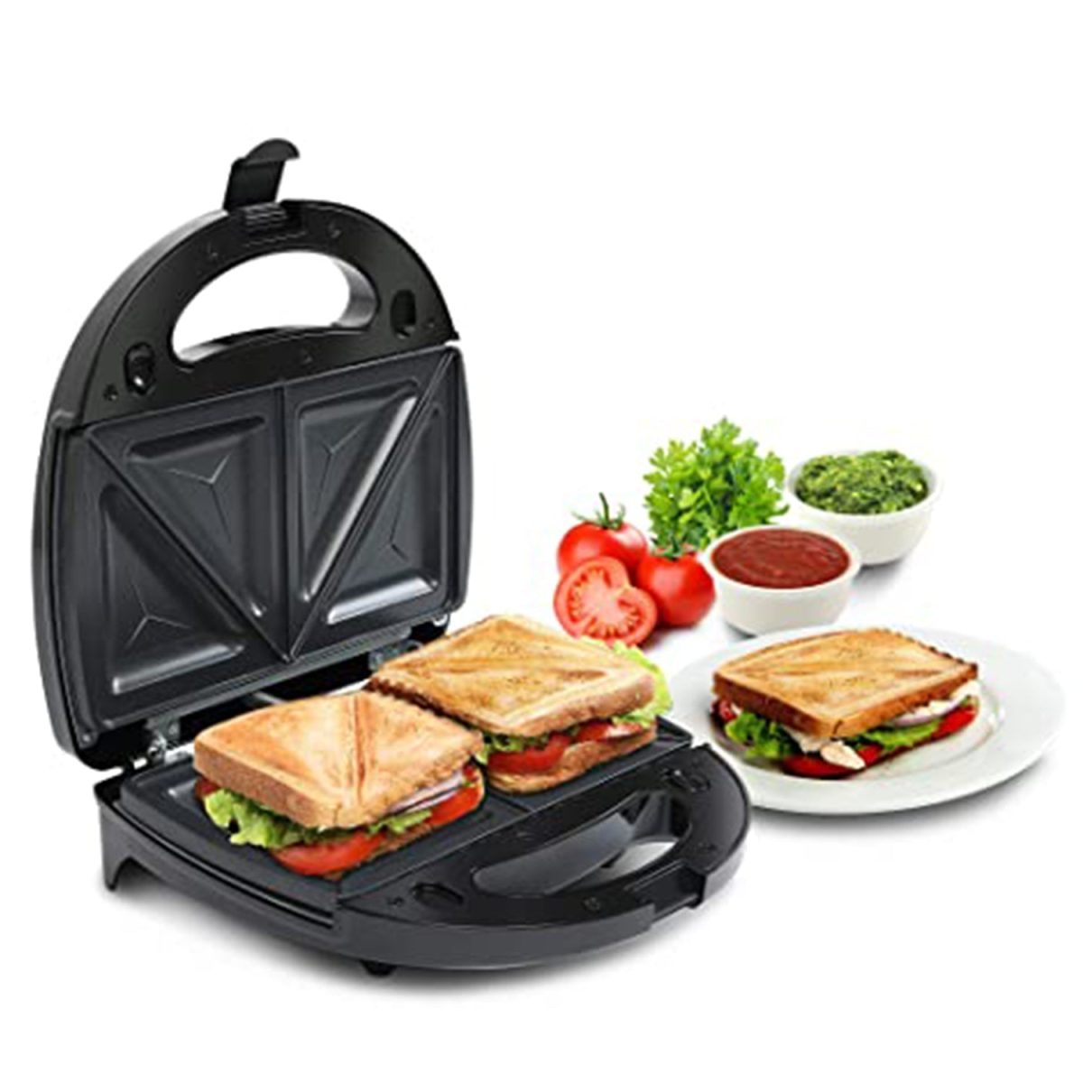 2819 Sandwich Maker Makes Sandwich Non-Stick Plates| Easy to Use with Indicator Lights