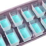 7170   12 Grid Silicon Ice cubes Making Tray Food Grade Square Ice Cube Tray | Easy Release Bottom Silicon Tray