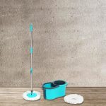 4941 Quick Spin Mop Plastic spin, Bucket Floor Cleaning, Easy Wheels & Big Bucket, Floor Cleaning Mop with Bucket