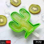 7172 Cactus Shape Mold Durable Cactus Shape Ice Cream Mould Silicone Popsicle Mold Ice Pop DIY Kitchen Tool Ice Molds