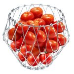 3040 Multipurpose Fruit Basket Stainless Steel Wire Bowl Foldable Basket for Vegetable / Fruits / Dining