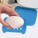 1128 Covered Soap keeping Plastic Case for Bathroom use