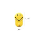 604 Plastic Self-Adhesive Smiley Face Hooks, 1 Kg Load Capacity (6pcs)