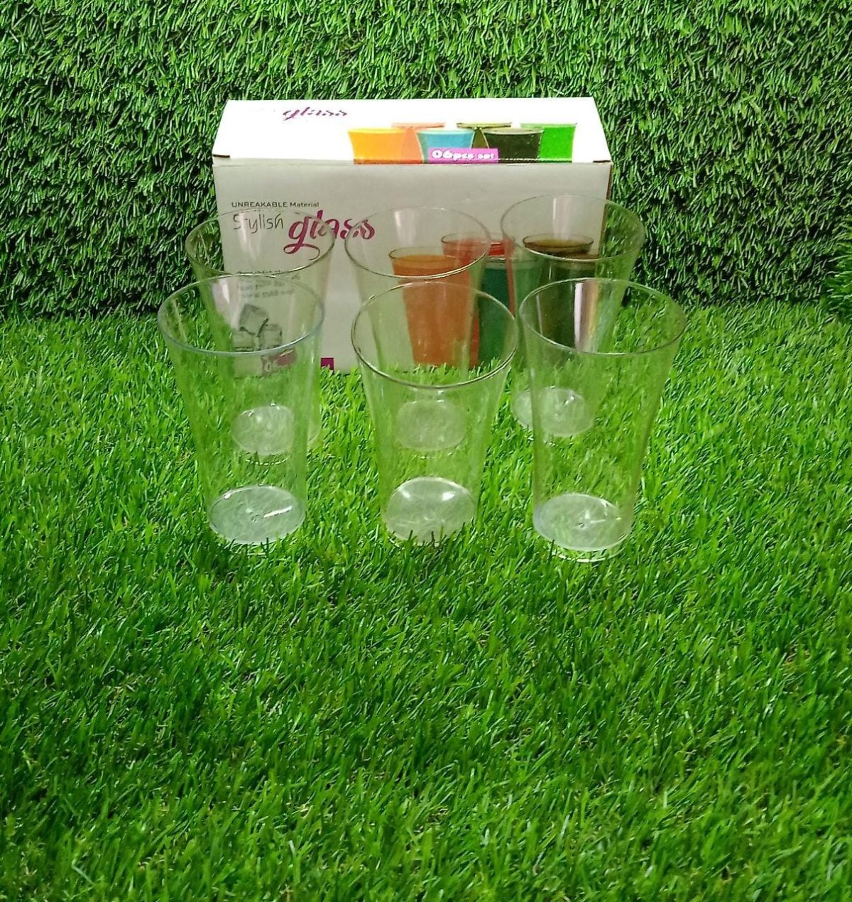 2849 Drinking Glass Juice Glass Water Glass Set of 6 Transparent Glass