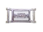 2091 Multipurpose 4 Section Royal Design Silver Storage/Gift Box