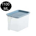 2454 Air Tight Unbreakable Big Size 1100 ml Square Shape Kitchen Storage Container (Set of 6)