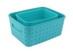 062 Smart Baskets for Storage(Set of 3) Sky Blue