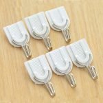 1627 Adhesive Sticker ABS Plastic Hook Towel Hanger for Kitchen/Bathroom